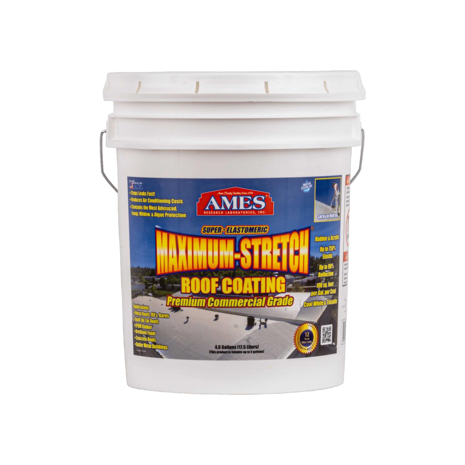 Ames MSS5 Maximum-Stretch Roof Coating - Image 4