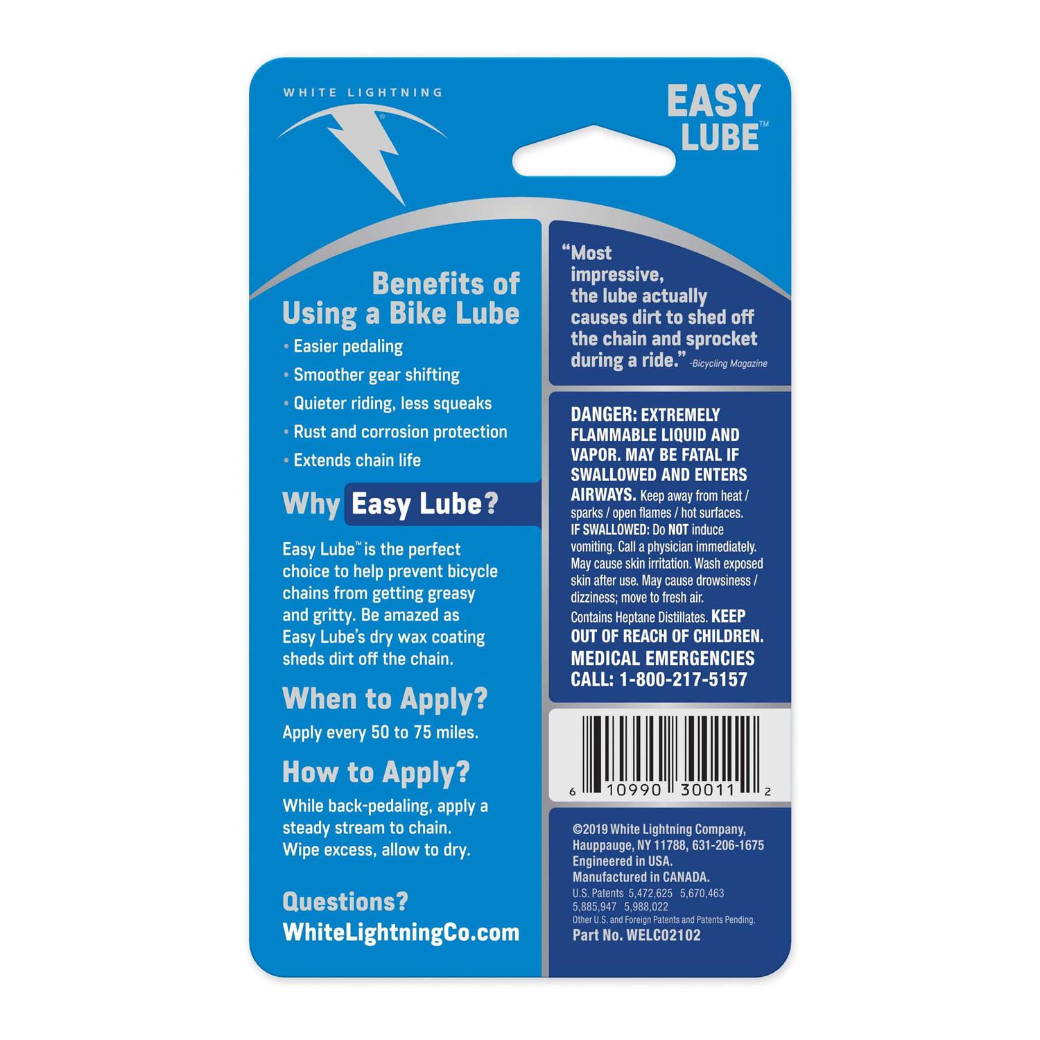 White Lightning Easy Lube Bicycle Chain Lubricant - Image 3