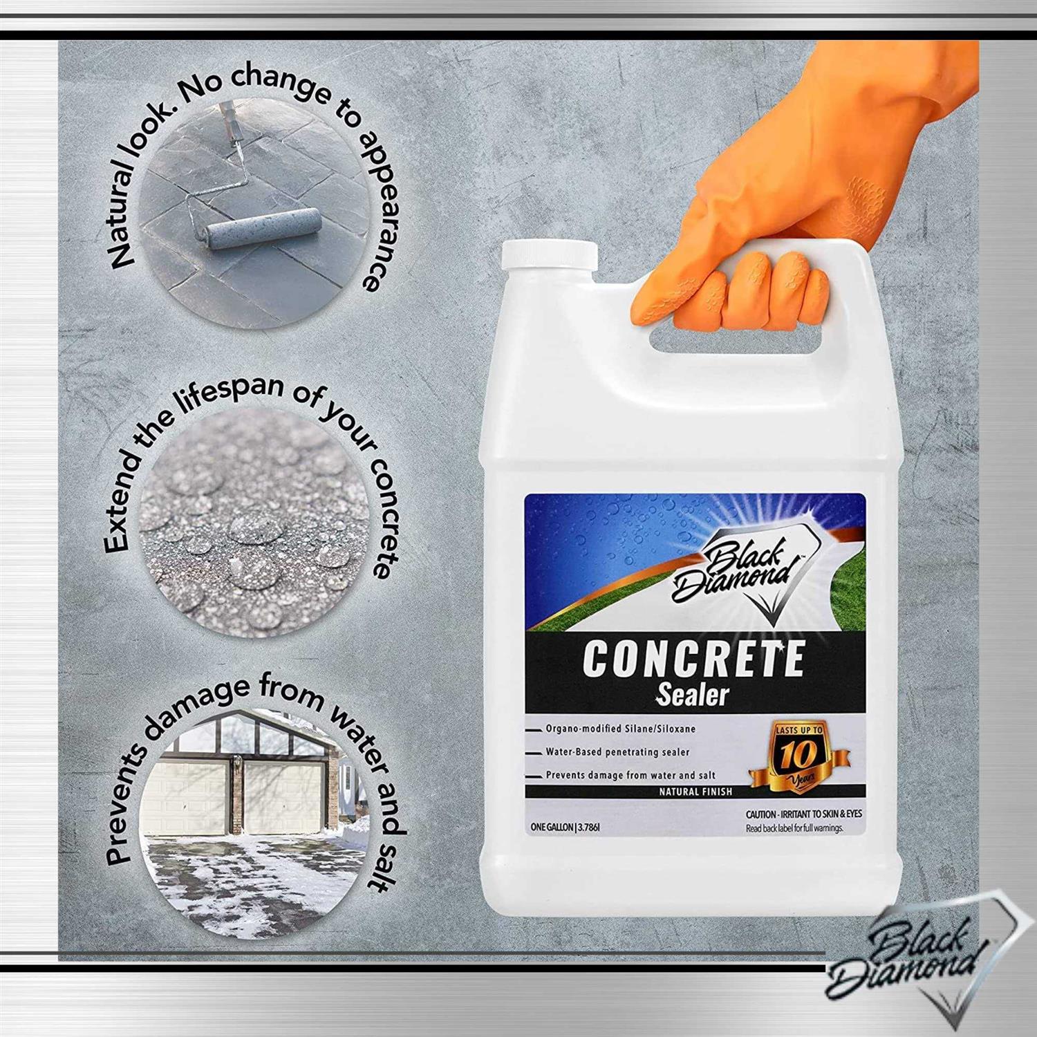 Black Diamond Stoneworks Concrete Sealer Clear Penetrating Waterproofing Spray The Best Sealant to Seal Your Driveway Cement Patio Pavers Brick Stone - Image 5