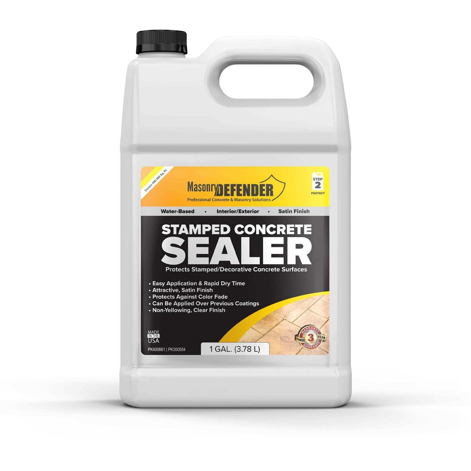 masonrydefender Stamped Concrete Sealer 1 Gal Clear Water-Based