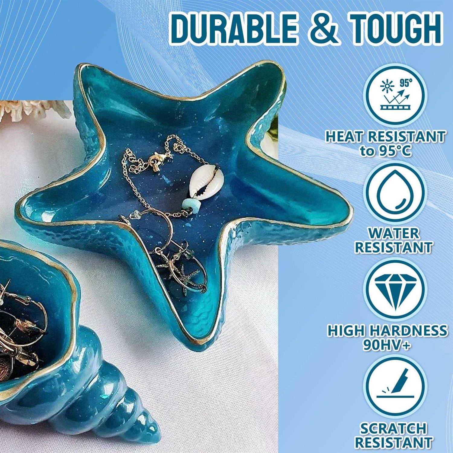 JDiction Epoxy Resin High Gloss 34OZ 3X Yellowing Resistant Upgrade Formula, Self Leveling Resin and Hardener - Image 4