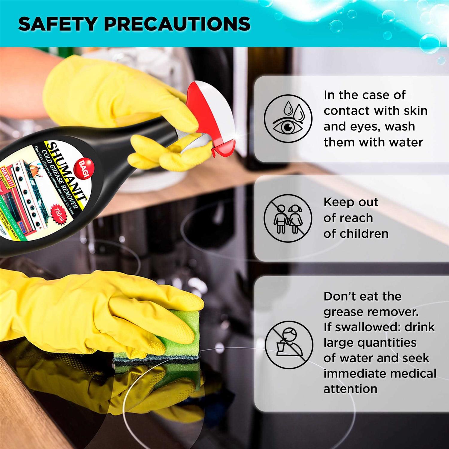 Bagi Shumanit Cold Grease Remover. Spray for The Immediate Removal of Stubborn - Image 3