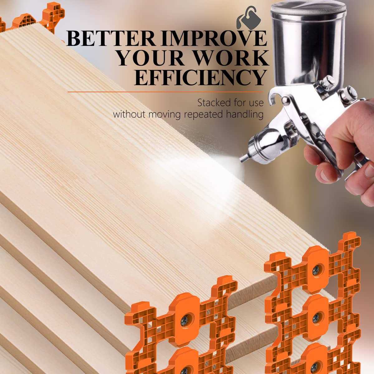 Spray Paint Racks, Paint Drying Rack, Door Painting Brackets, Painters Paint Racks, Easily Painting/Stacking/Drying Interior and Exterior Doors or - Image 3