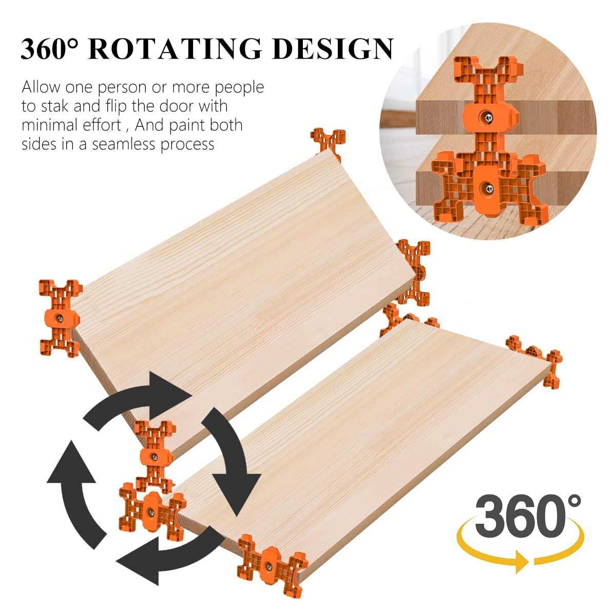 Spray Paint Racks, Paint Drying Rack, Door Painting Brackets, Painters Paint Racks, Easily Painting/Stacking/Drying Interior and Exterior Doors or - Image 4