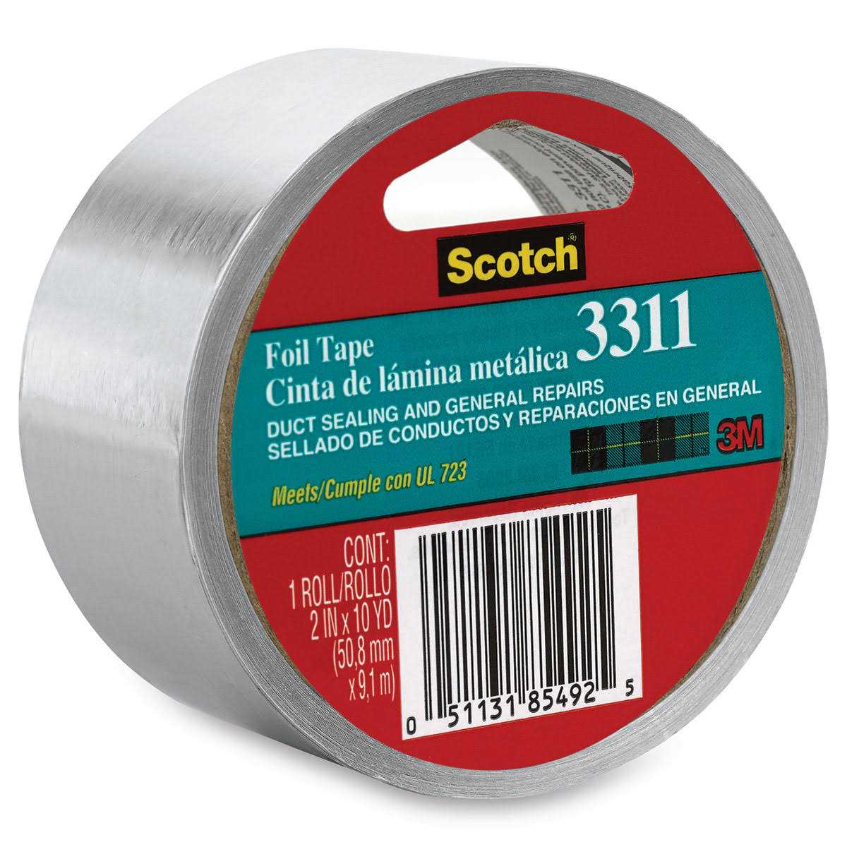 Scotch Foil Tape 3311 Silver 2 in x 10 yd - Image 4