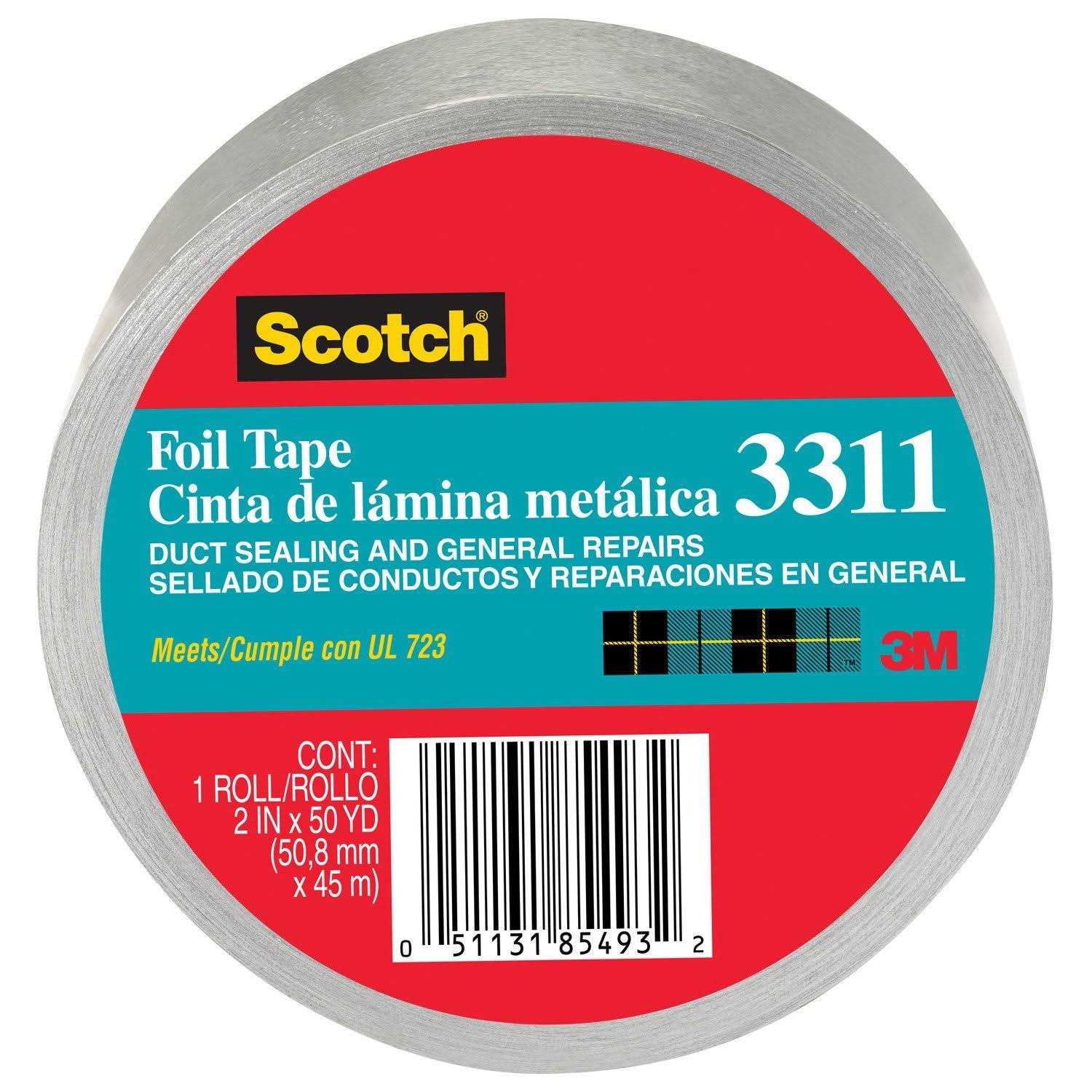 Scotch Foil Tape 3311 Silver 2 in x 10 yd - Image 5
