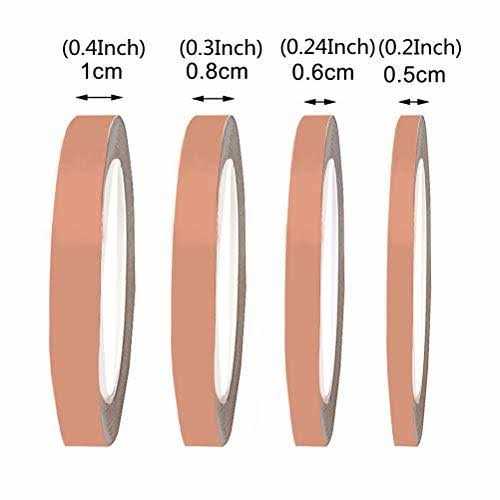 SUMAJU 4 Pack Copper Foil Tape with Conductive Adhesive 4 Sizes x22Yards for Guitar and EMI Shielding - Image 3