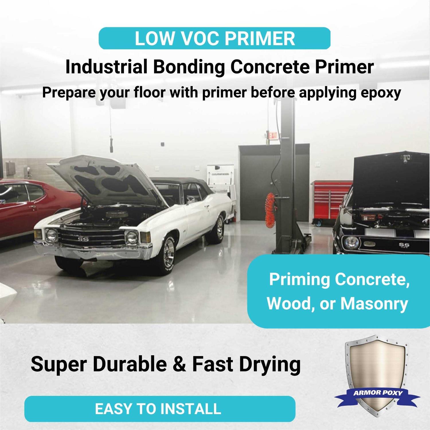 Armorpoxy 3 Gal Gray Gloss 2 Part Epoxy Interior/Exterior Concrete Basement and Garage Floor Coating Floor Paint - Image 3