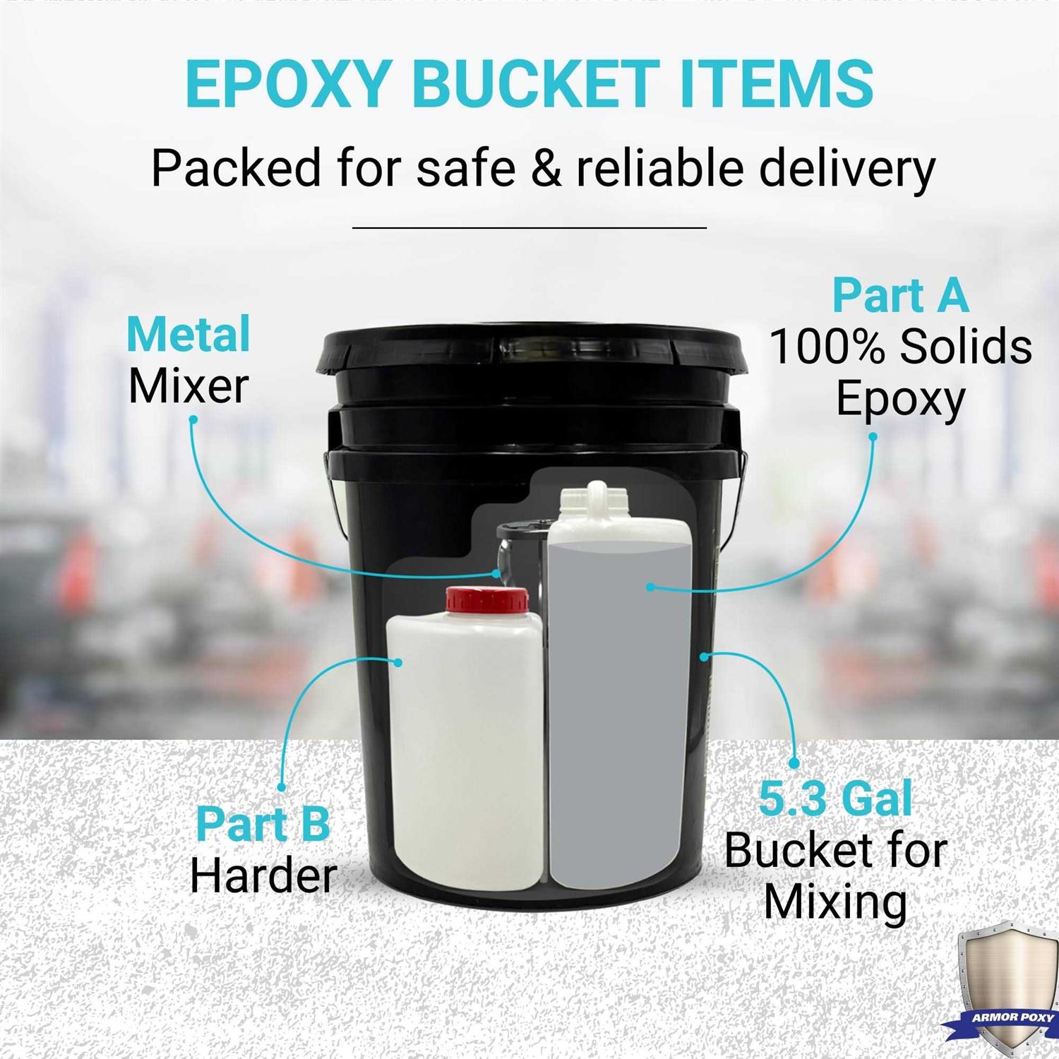 Armorpoxy 3 Gal Gray Gloss 2 Part Epoxy Interior/Exterior Concrete Basement and Garage Floor Coating Floor Paint - Image 4