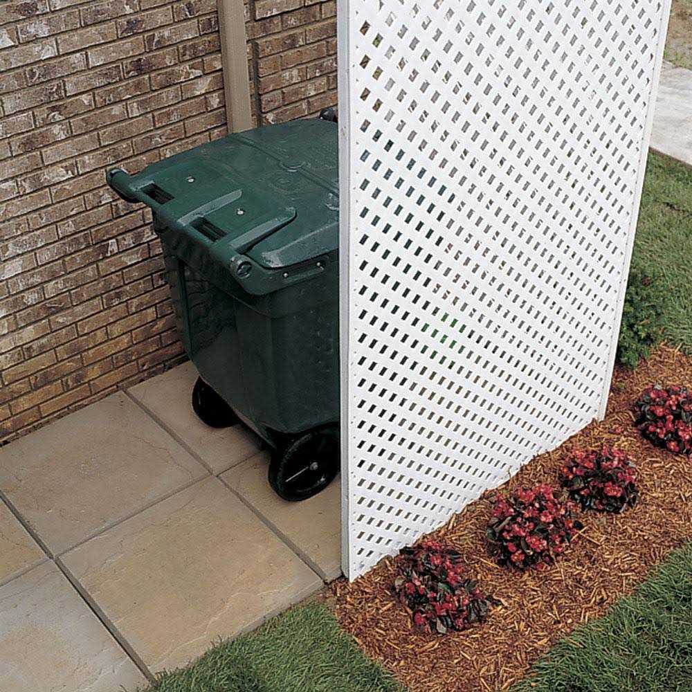 Veranda 4 ft. x 8 ft. White Privacy Diamond Vinyl Lattice 73004042 - Image 3