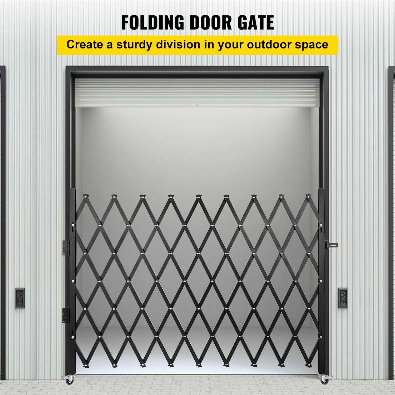 VEVOR Single Folding Security Gate H x Folding Door Gate Steel Accordion Security Gate Flexible Expanding Security Gate - Image 4