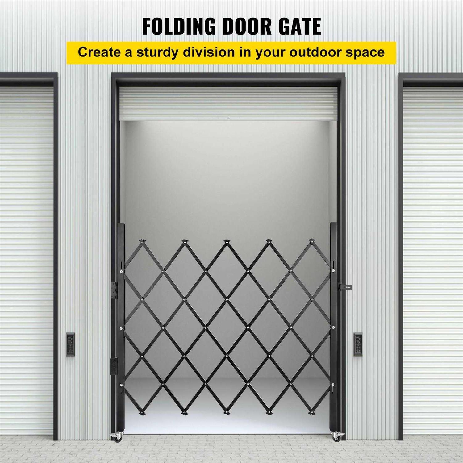 VEVOR Single Folding Security Gate H x Folding Door Gate Steel Accordion Security Gate Flexible Expanding Security Gate - Image 3