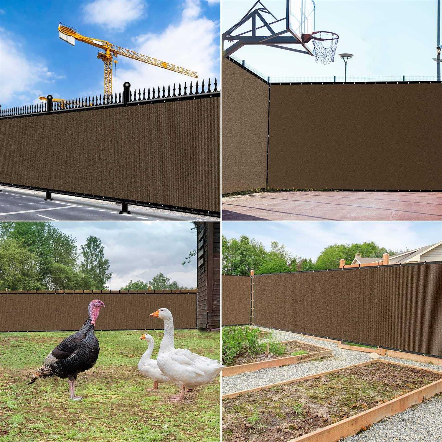 Winpull 6FT x 50FT Privacy Screen Fence Heavy Duty 170GSM Fencing Mesh Shade Net Cover Nickel-Plated Copper Grommets - Image 3