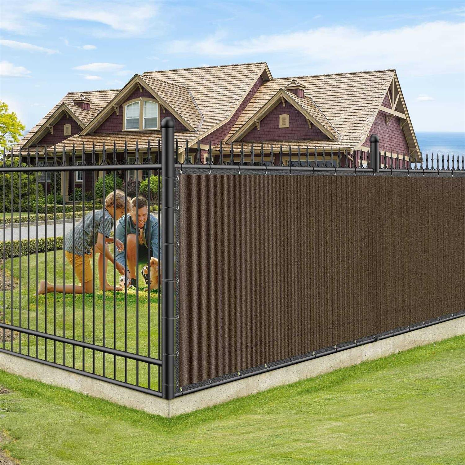 Winpull 6FT x 50FT Privacy Screen Fence Heavy Duty 170GSM Fencing Mesh Shade Net Cover Nickel-Plated Copper Grommets - Image 4