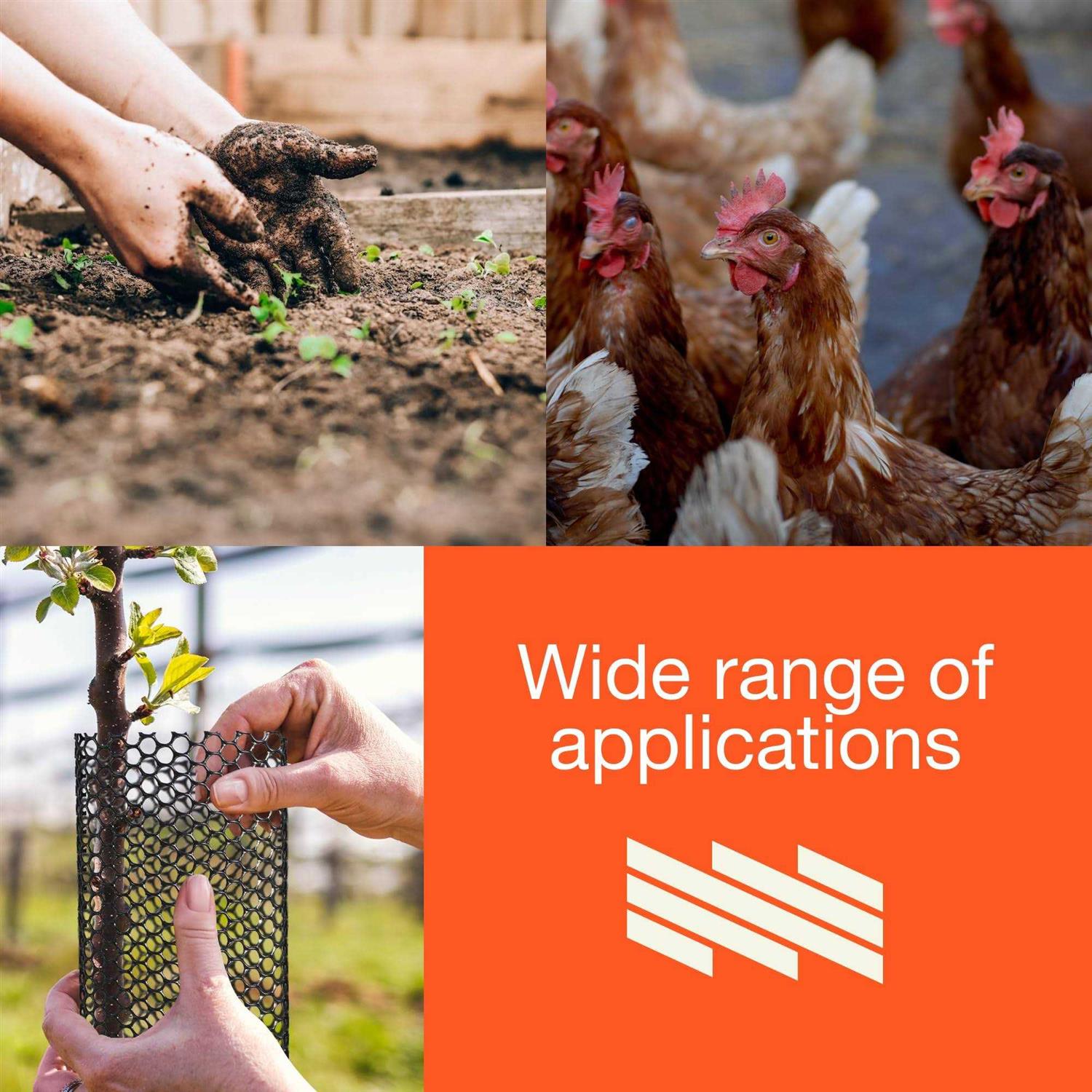 Maporch Upgraded 157in X 10ft Green Plastic Chicken Wire Fence Mesh - Image 3