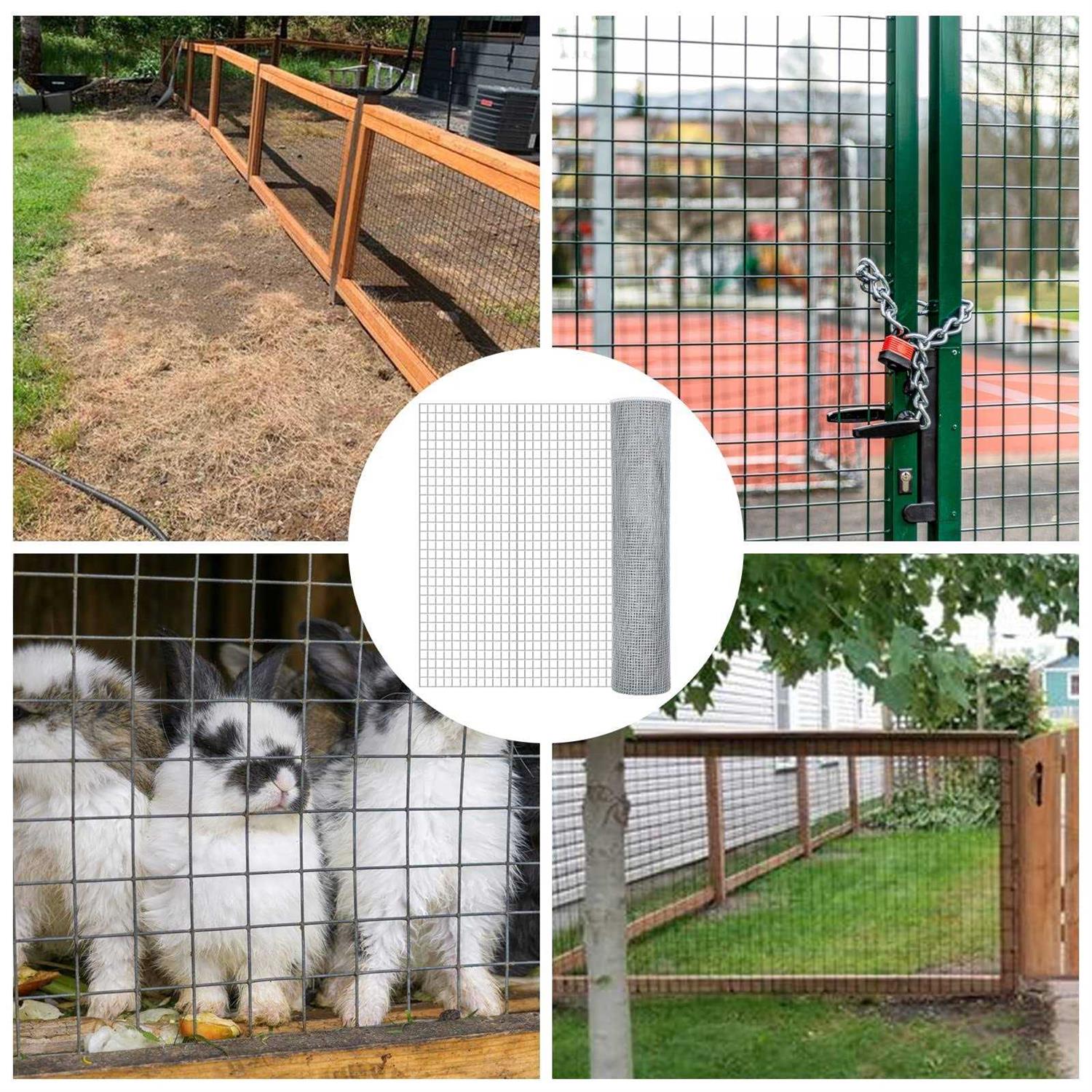 DWALE Hardware Cloth Chicken Wire Mesh Galvanized Wire Mesh 19 Gauge Heavy Duty Galvanized Wire Fence Chicken Fence for Chicken Poultry Coop - Image 4