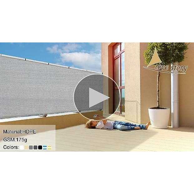 Love Story 3' x 10' Balcony Privacy Screen Fence Cover Mesh for Deck Patio Porch Railing - Image 4