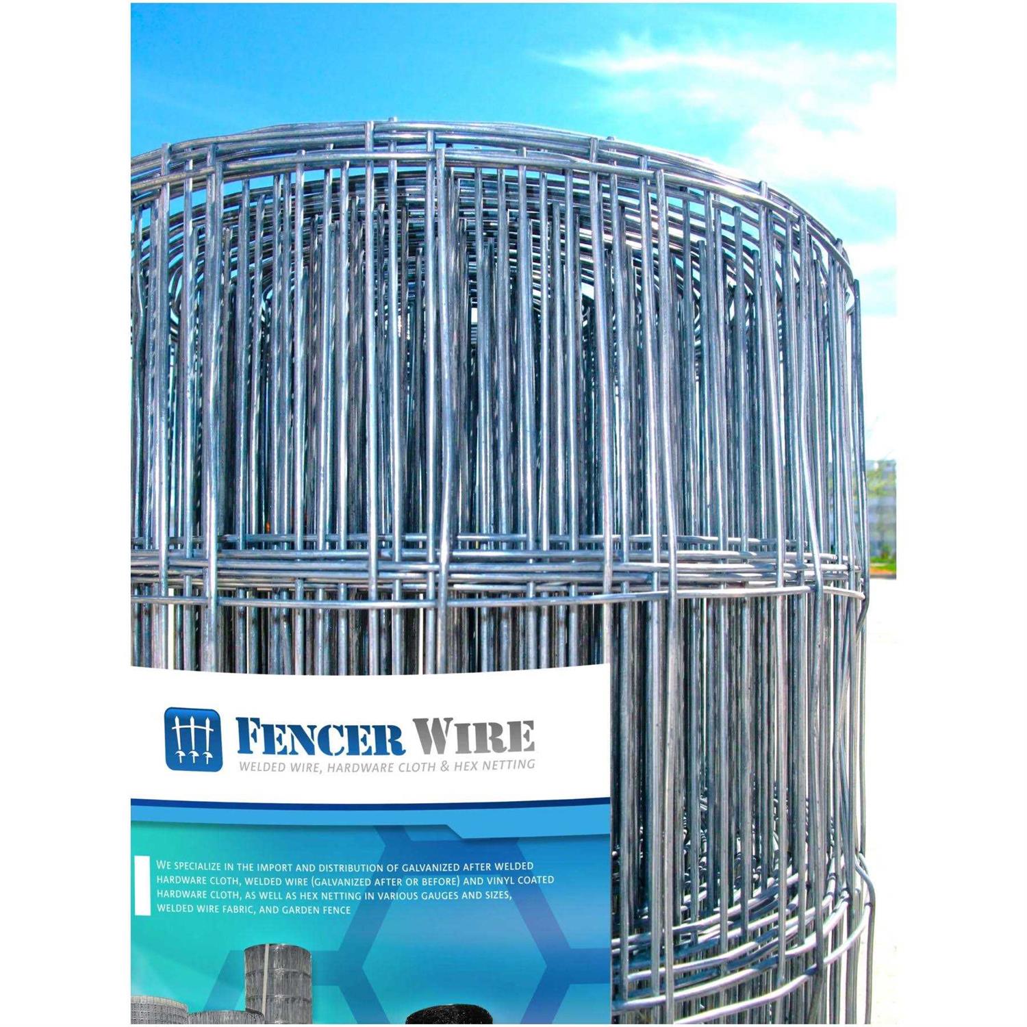 Fencer Wire 2 x 100 ft. 14 Gauge Welded Wire Fence 2 x 4 in. Mesh - Image 4