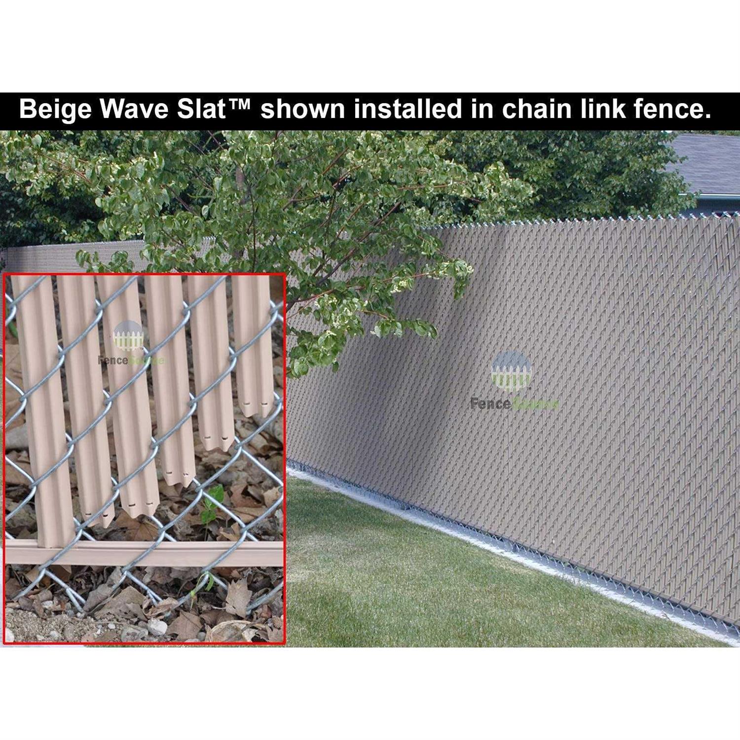 Fencesource Wave Slat Single Wall Bottom Locking Privacy Slat for 4 5 6 7 and 8 Chain Link Fence - Image 4
