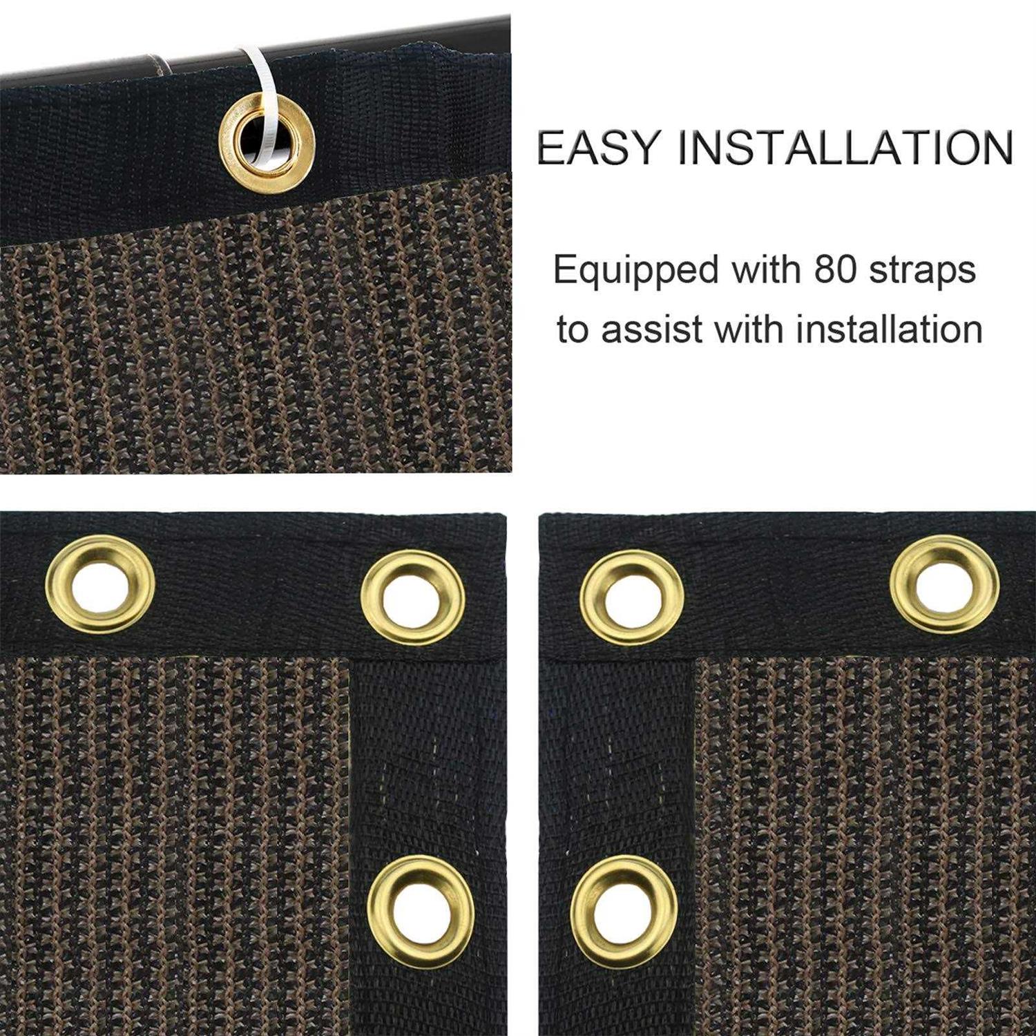 Sunnyglade 6 feet x 50 feet Privacy Screen Fence Heavy Duty Fencing Mesh Shade Net Cover for Wall Garden Yard Backyard - Image 4