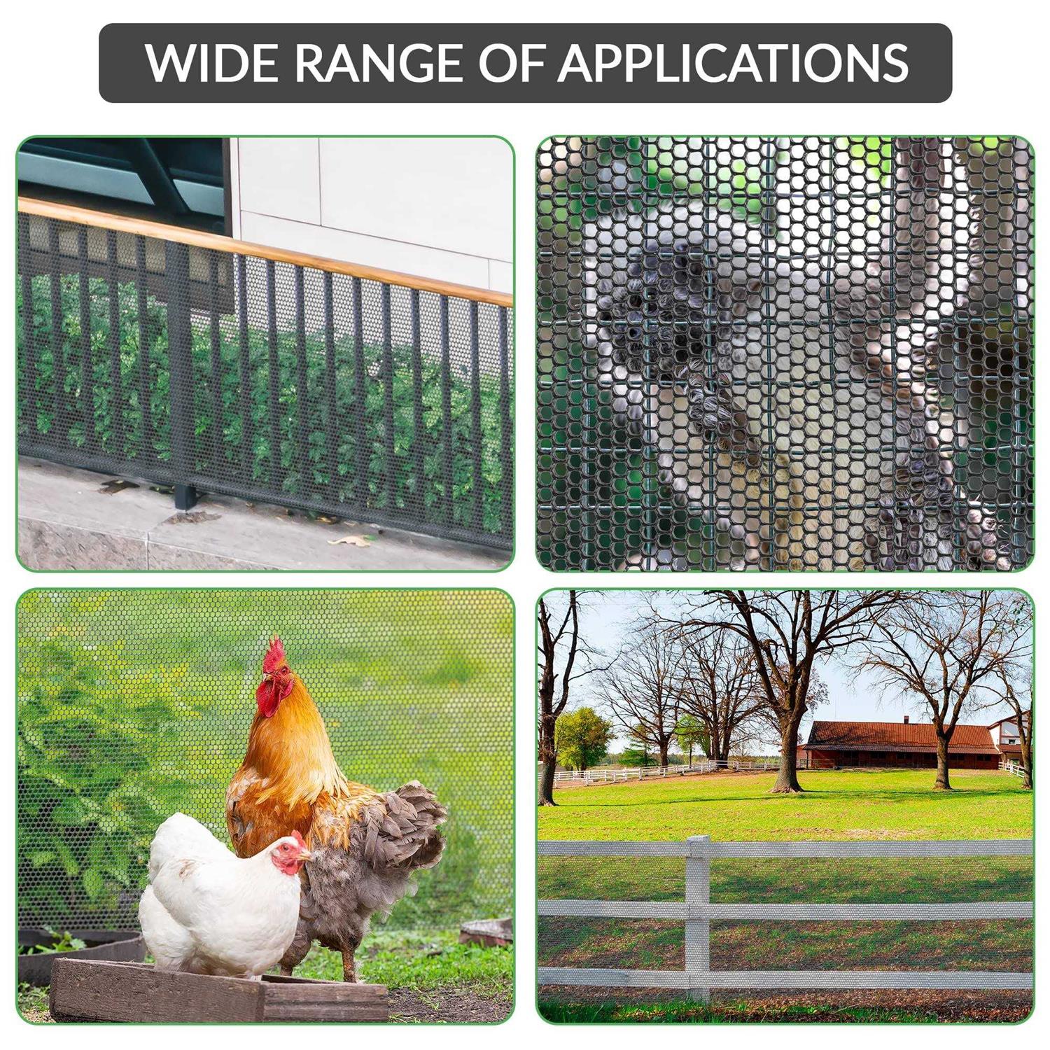QueenBird Upgraded Plastic Chicken Wire Fence Mesh 15.7IN x 10FT - Image 4