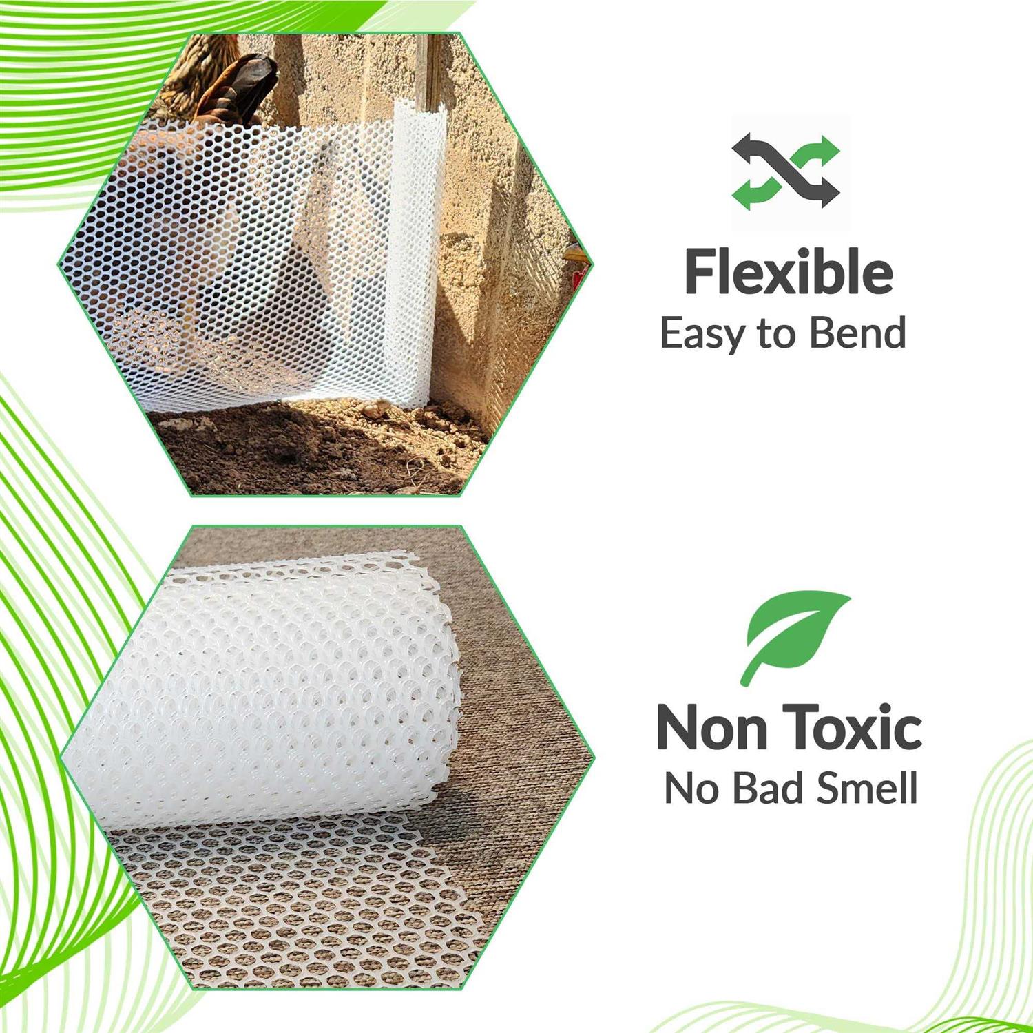 QueenBird Upgraded Plastic Chicken Wire Fence Mesh 15.7IN x 10FT - Image 3