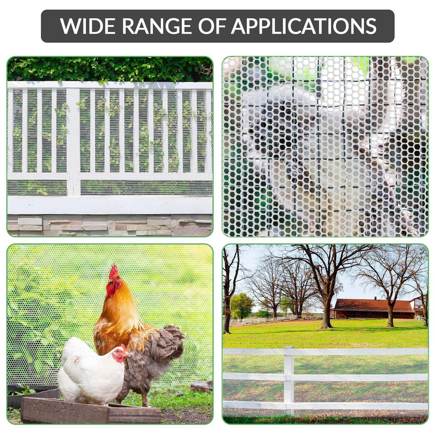 QueenBird Upgraded Plastic Chicken Wire Fence Mesh 15.7IN x 10FT - Image 4