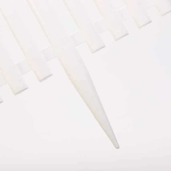 Jumbl Decorative 8 Piece White Picket Garden Fence Border - Image 4