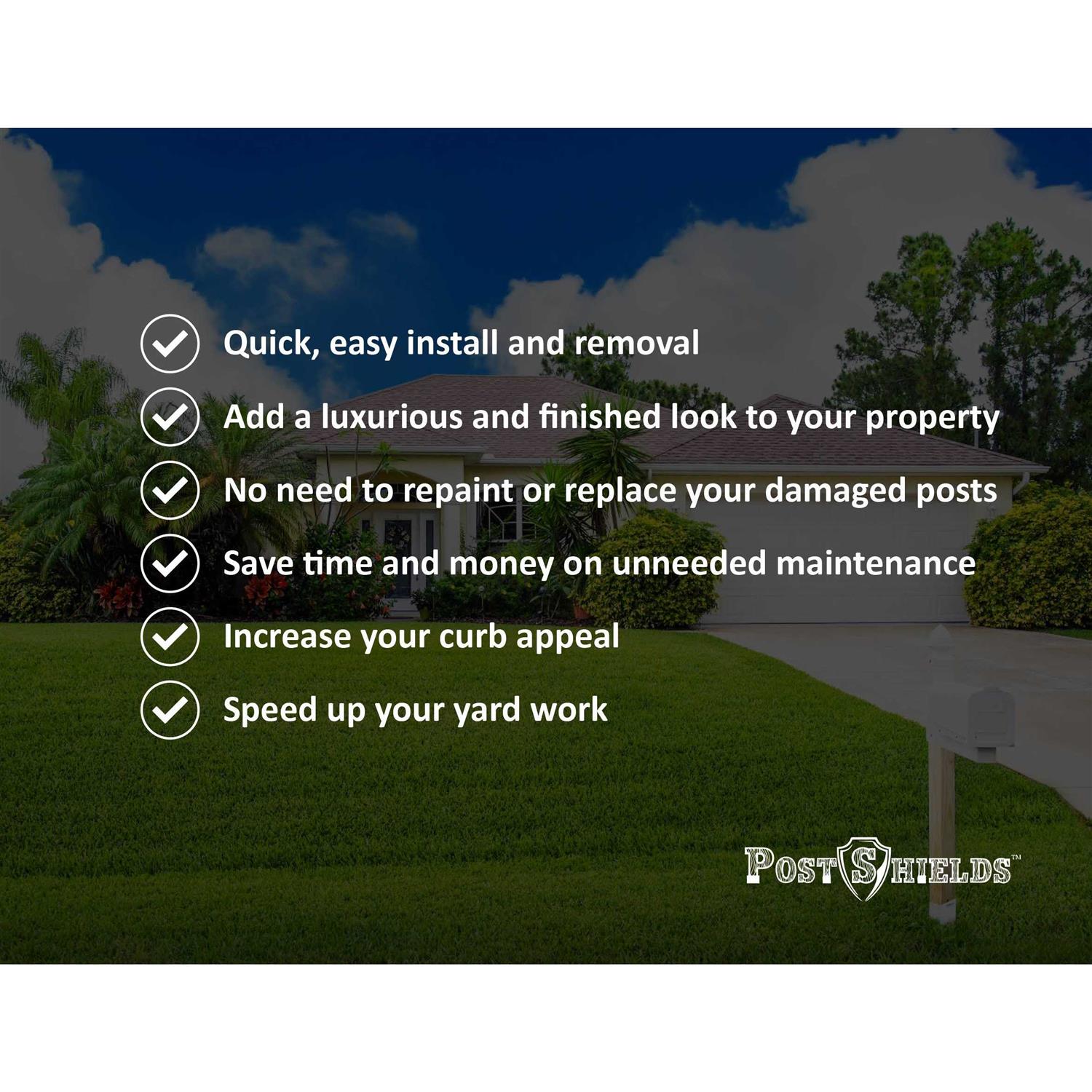 Post Shields 6 in. H x 4 in. W x 4 in. L Plastic Fence Post Protection - Image 5