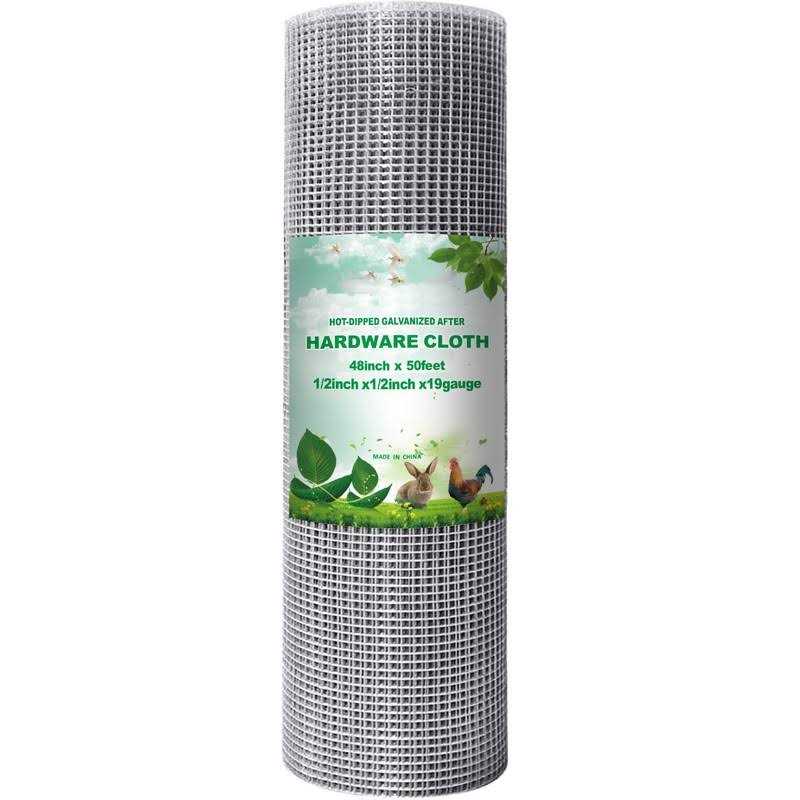 AMAGABELI Garden & HOME Hardware Cloth 1/2 inch 48inx50ft 19 Gauge Square Chicken Wire Galvanizing After Welding Fence Mesh Roll Raised Garden bed - Image 5