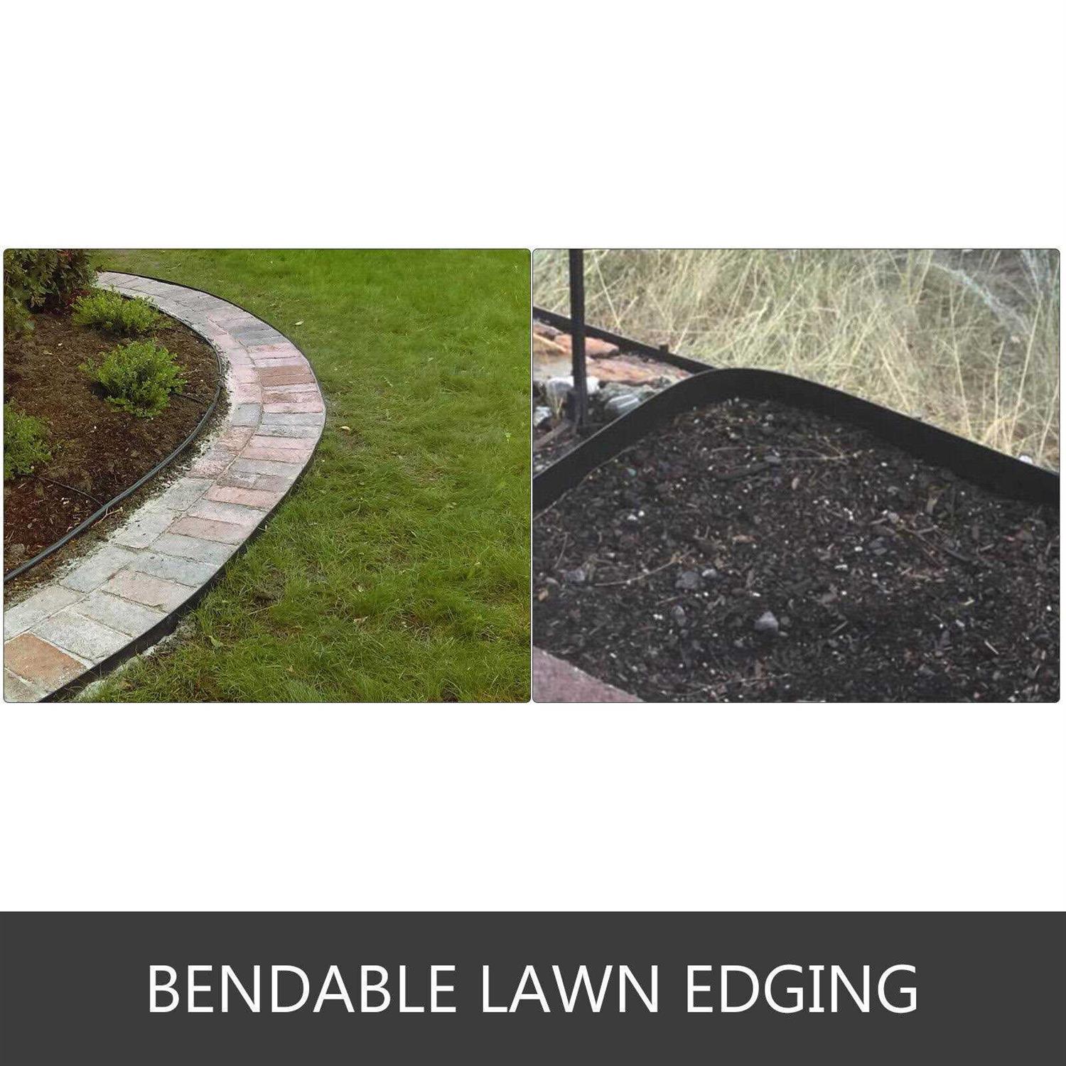 VEVOR 20-ft x 8-in Steel Landscape Edging 6-Pack Black Steel Landscape Edging Section CPPZ6G40YC8YCG001V0 - Image 3