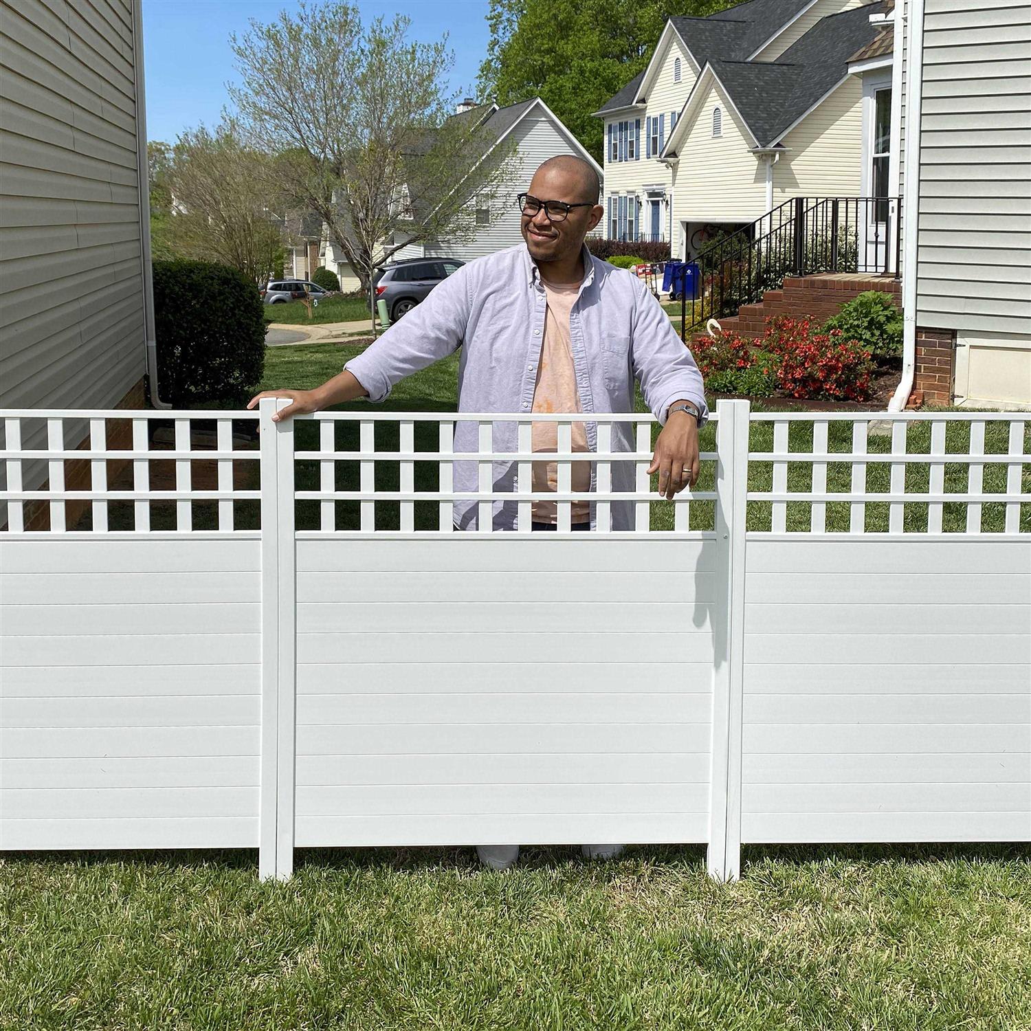 Zippity Outdoor Products Keswick No-Dig Vinyl Privacy Fence and Screen Kit - Image 4