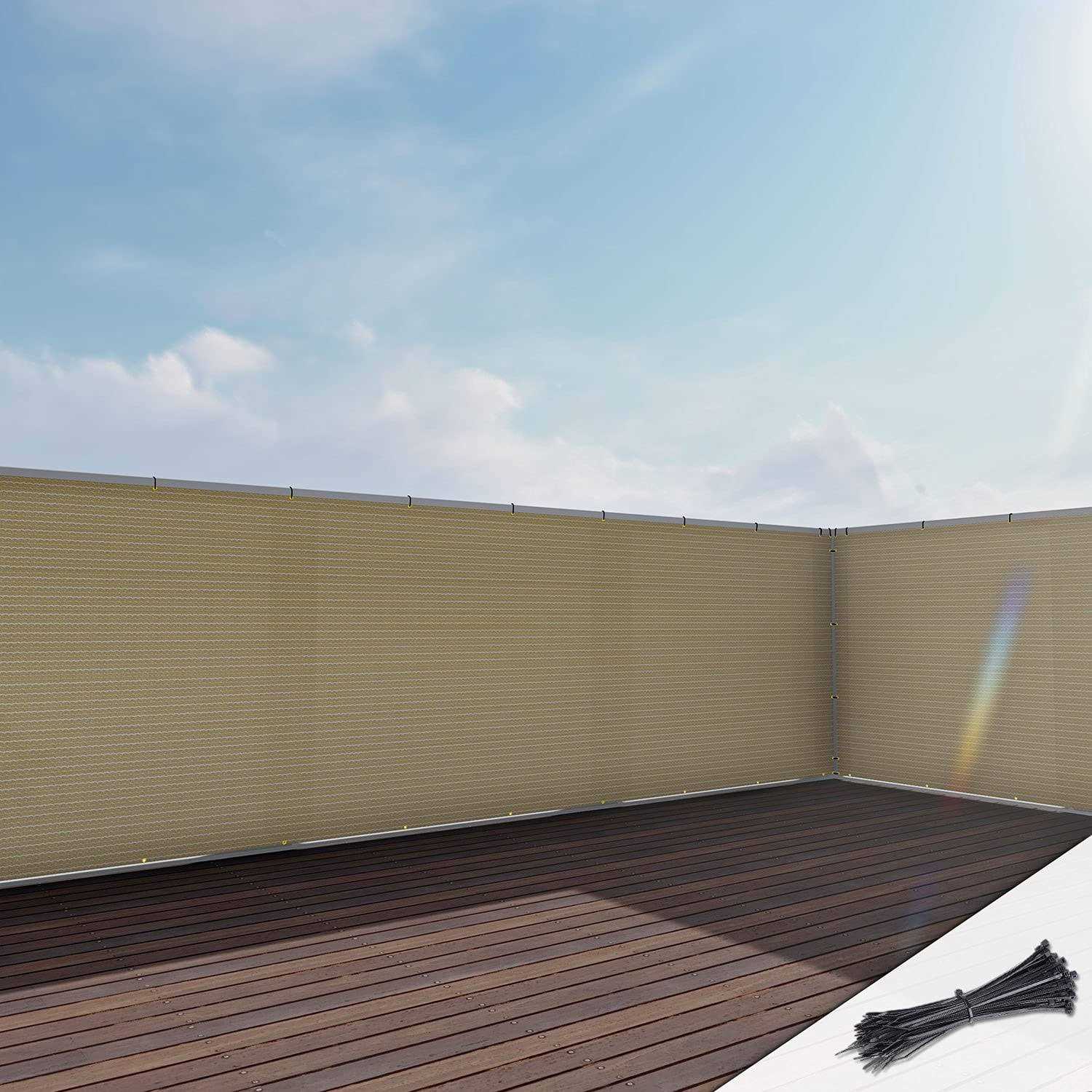 E&k Balcony Privacy Screen for Deck Yard Patio Pool 3x12 Privacy Fence Screen Porch Yard Backyard Railings Chain Link Fence Dog fencing Privacy Sc - Image 3