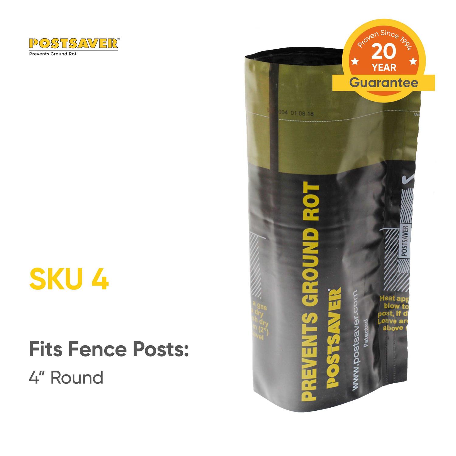 POSTSAVER Rot Protection Sleeve for or Posts Protect Wood Posts from Ground-Line Rot - Image 5