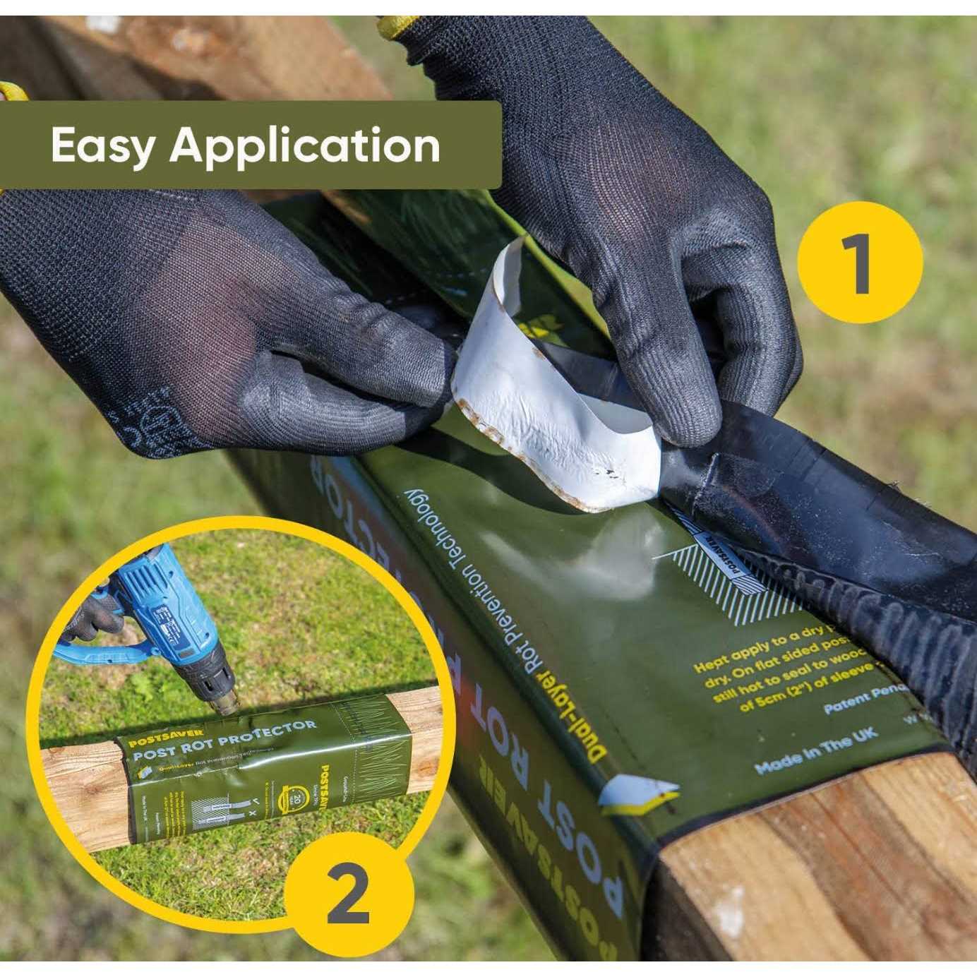 POSTSAVER Rot Protection Sleeve for or Posts Protect Wood Posts from Ground-Line Rot - Image 3