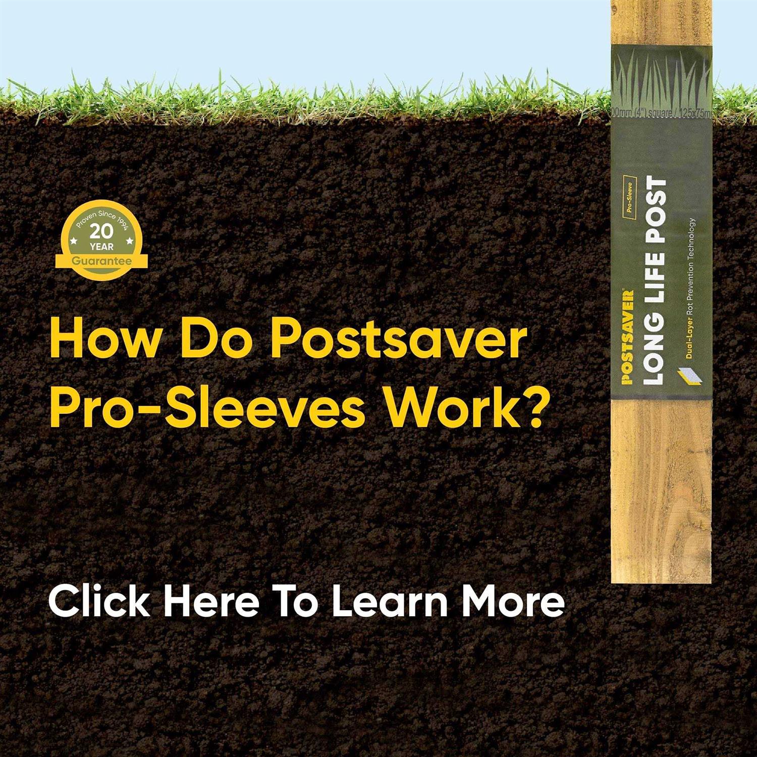 POSTSAVER Rot Protection Sleeve for or Posts Protect Wood Posts from Ground-Line Rot - Image 5