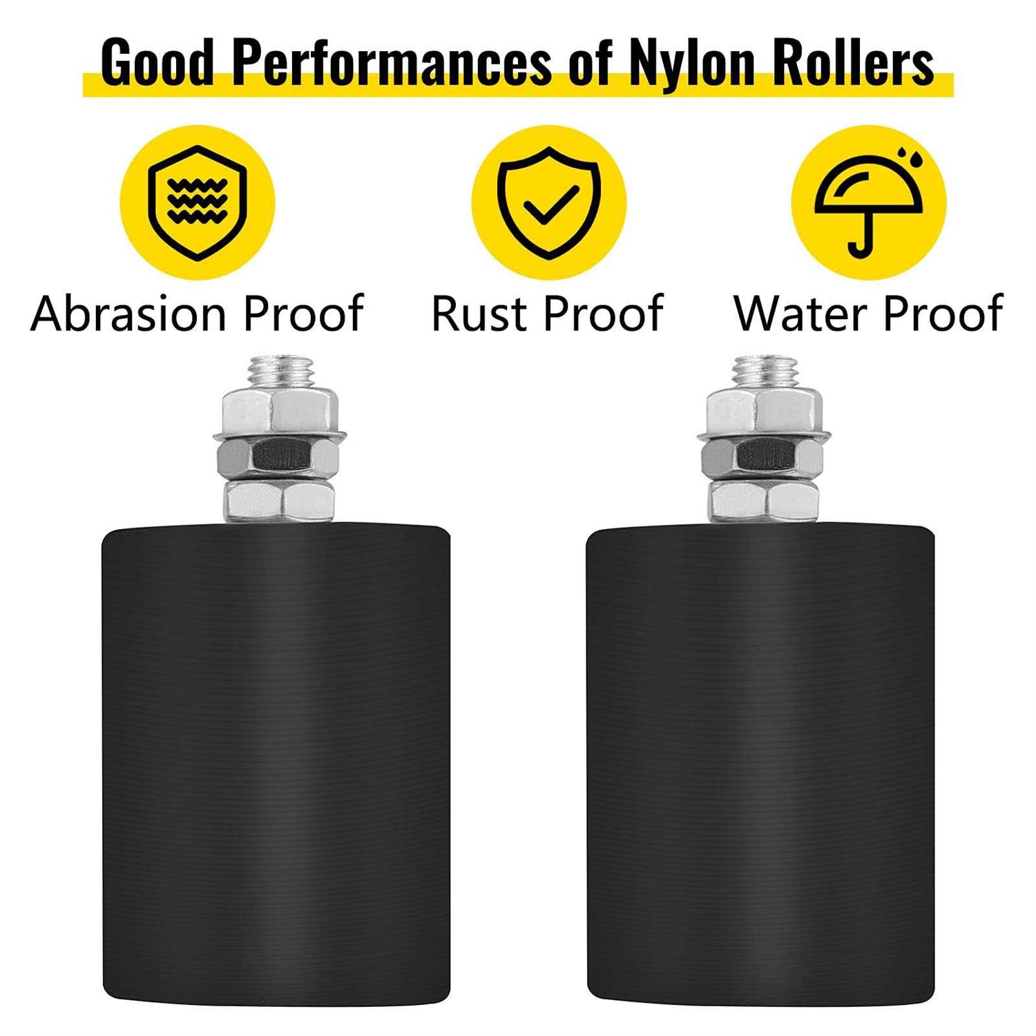 VEVOR Gate Roller Guide Sliding Gate Black Nylon Roller Coloring Zinc Painted Sliding Gate Guide With L-Shape Bracket and Adjustable Bolts Slide - Image 3