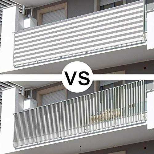 Sunlax 3'x10' Balcony Privacy Screen Fence Windscreen Cover Fabric Shade Netting Mesh Cloth With Grommets Uv Protection for Patio - Image 4