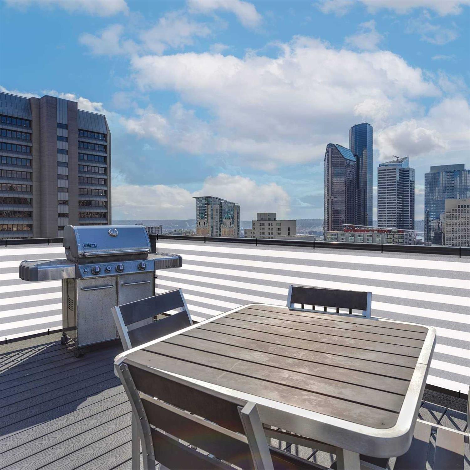 Sunlax 3'x10' Balcony Privacy Screen Fence Windscreen Cover Fabric Shade Netting Mesh Cloth With Grommets Uv Protection for Patio - Image 5