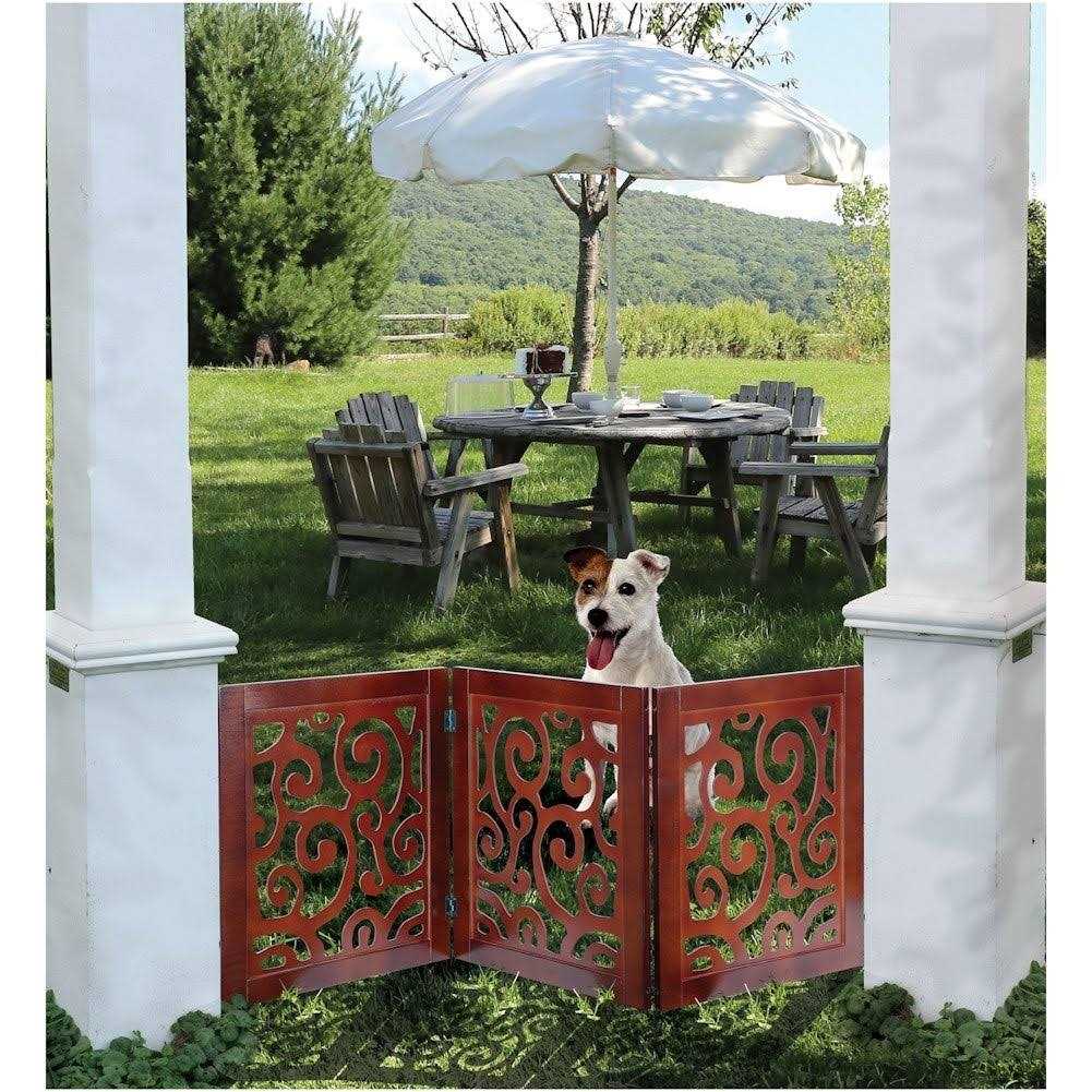 Etna Scrolled Wooden Adjustable Pet Gate - Image 3