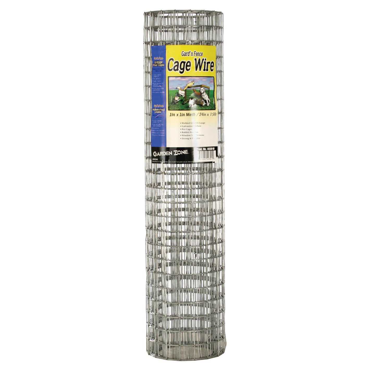 Garden Zone 24 in. x 15 ft. Galvanized Cage Wire 412415 - Image 3