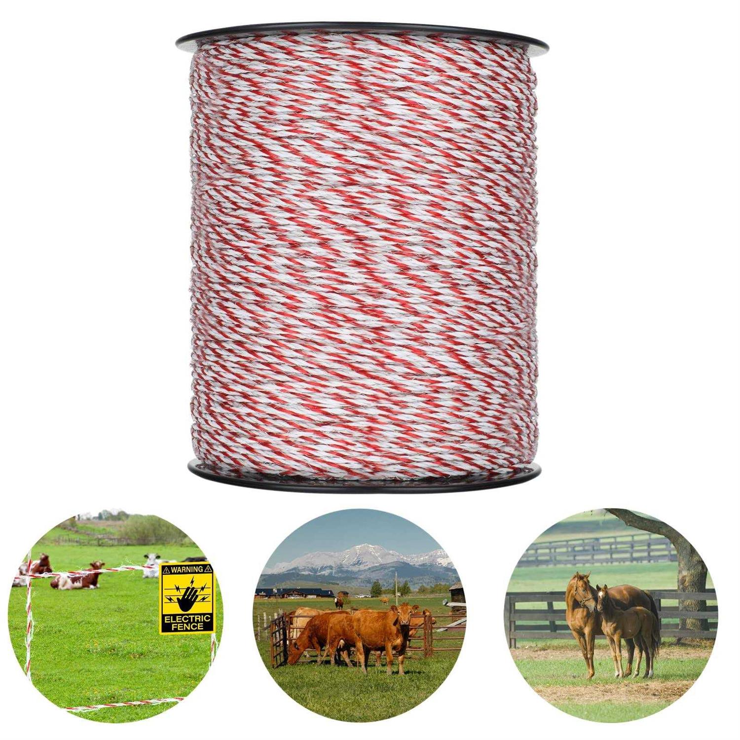 Electric Fence Polywire, Homaisson 500/1000 Meter Electric Fence String, 6 Stainless Steel Strands for Reliable Conductivity and Rust - Image 5
