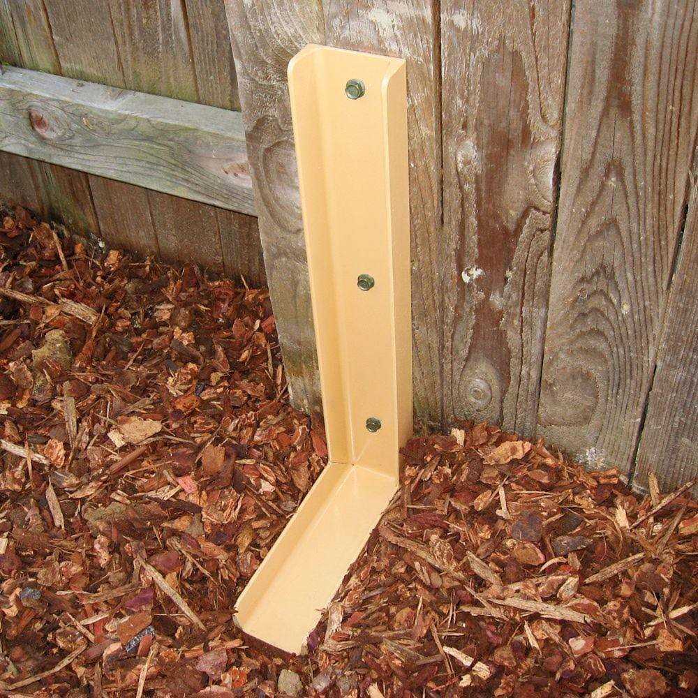 The Fix-A-Fence 8-1/2 in. x 3 in. x 36 in. 11 lb. Heavy Duty Powder Coated Metal Fence Post Repair Bracket - Image 5