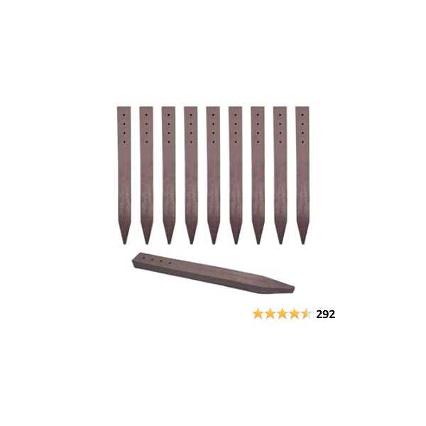 One Stop Outdoor Heavy Duty Brown Landscape Lawn & Garden Border Edging Stakes - Image 5