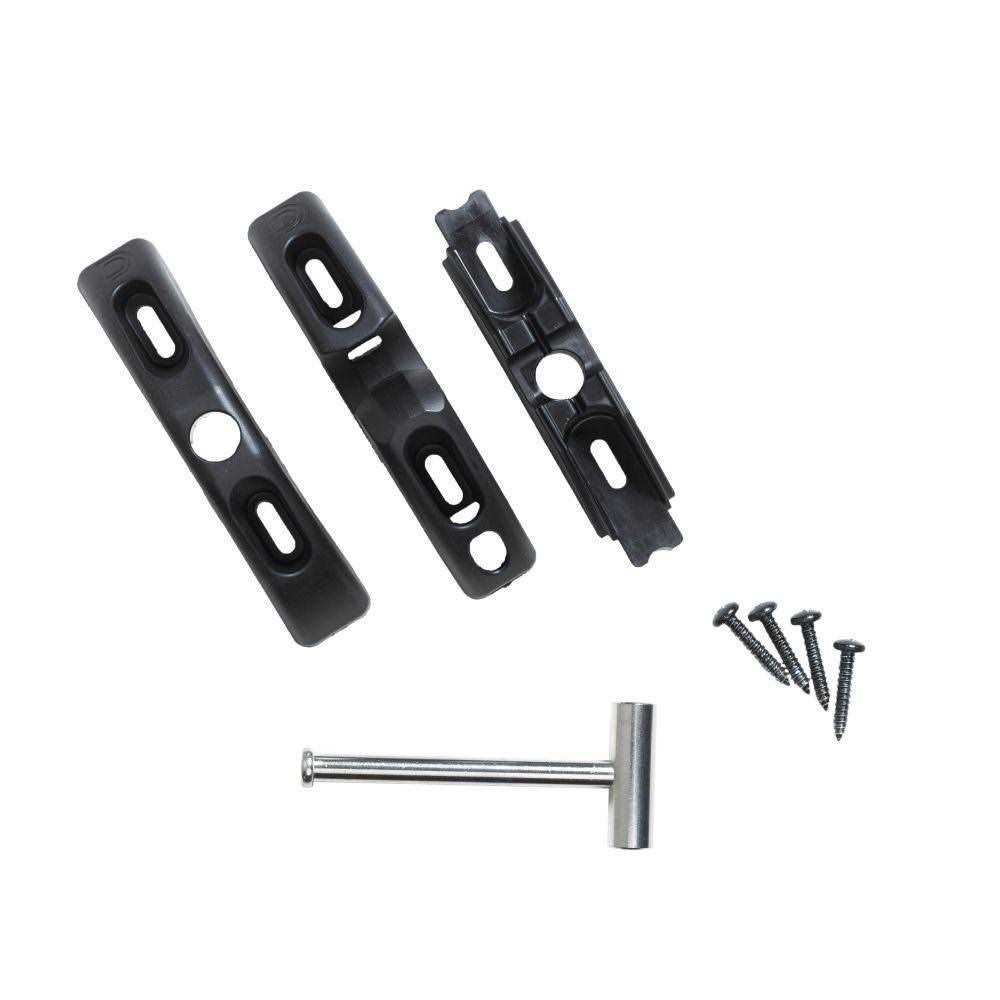 benefitbon 4 ft. x 3 ft. Adjustable Black Aluminum Deck Gate - Image 3