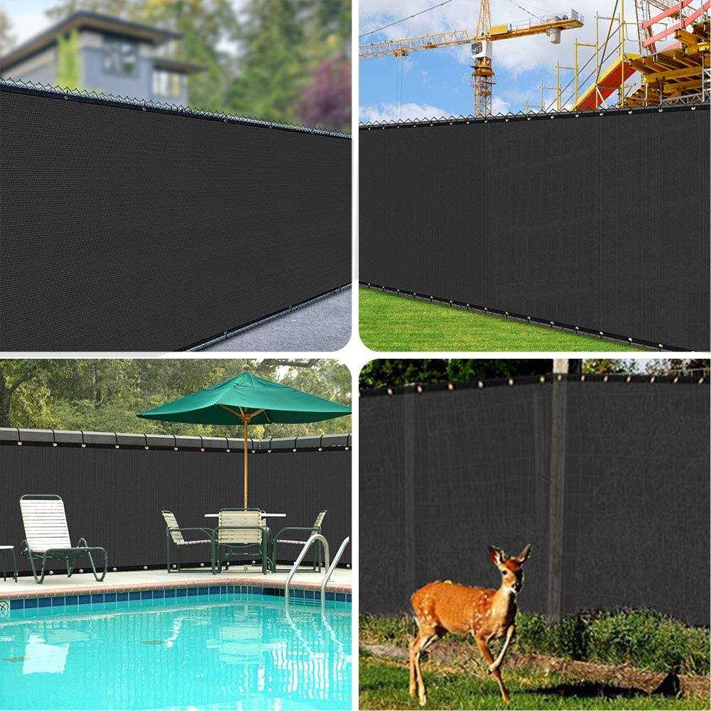 i COVER icover Privacy Screen Fence, garden Windscreen Mesh Shade Sail Net Barrier, Reinforced Bindings and Brass grommets cable - Image 4