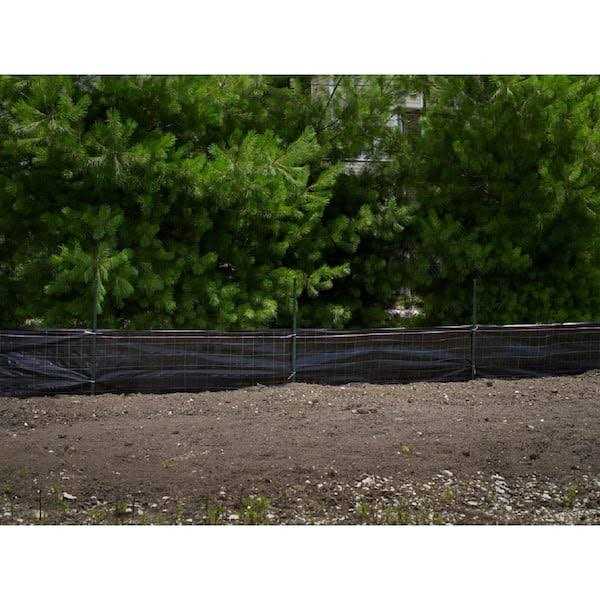Mutual Industries 100 ft. Black Wire Backed Silt Fence - Image 3