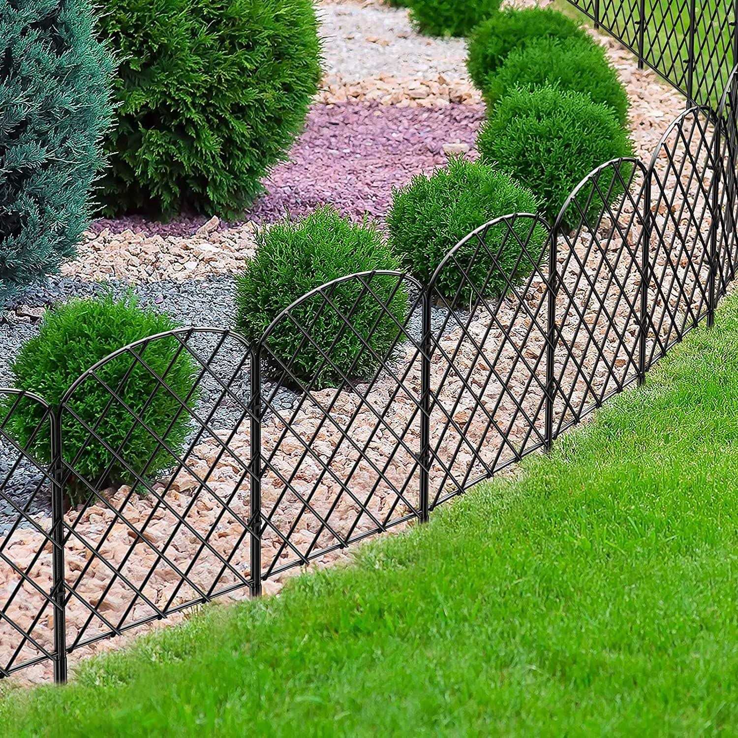 OUSHENG 10 Pack Decorative Garden Fence Total 10ft x 24in Animal Barrier Border - Image 3