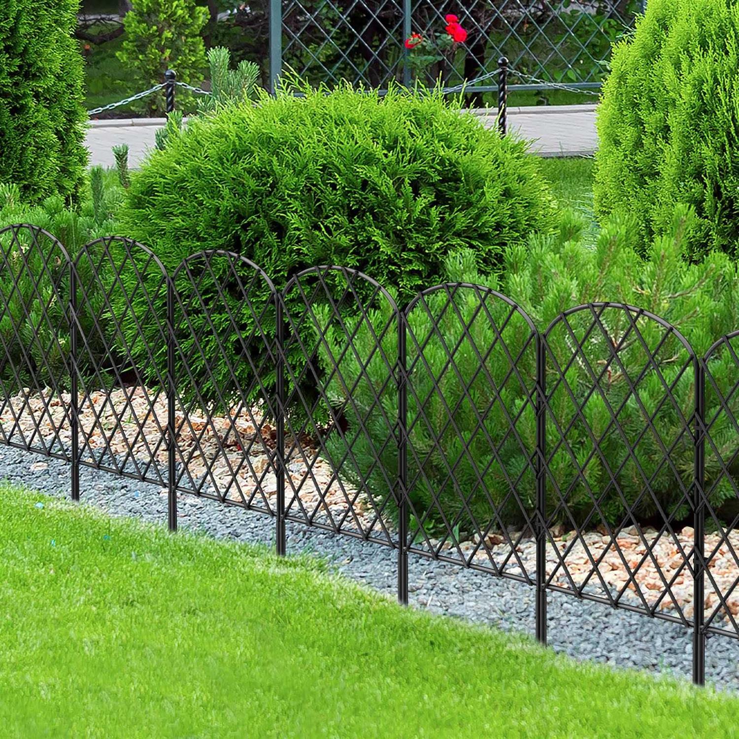 OUSHENG 10 Pack Decorative Garden Fence Total 10ft x 24in Animal Barrier Border - Image 4