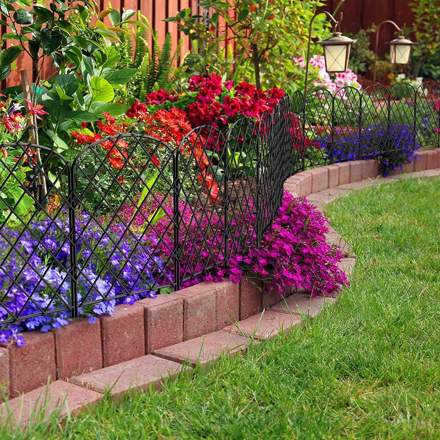 OUSHENG 10 Pack Decorative Garden Fence Total 10ft x 24in Animal Barrier Border - Image 5